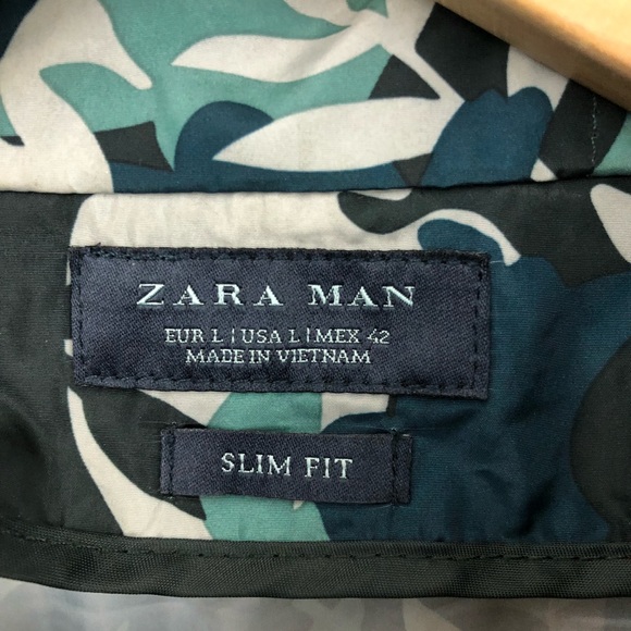 Zara Men’s Green Camo Raincoat Size LARGE - Picture 3 of 5